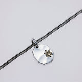 Hammered Texture Plate Pendant : Leaf-ZOCALO.JAPAN