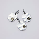 Hammered Texture Plate Pendant : Double Dorje-ZOCALO.JAPAN