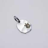 Hammered Texture Plate Pendant : Leaf-ZOCALO.JAPAN