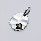 Hammered Texture Plate Pendant : Double Dorje-ZOCALO.JAPAN