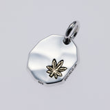 Hammered Texture Plate Pendant : Leaf-ZOCALO.JAPAN