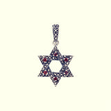 Jewish Star Pendant : S (Garnet)-ZOCALO.JAPAN