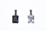 Edged Lily Charm : (Black CZ)-ZOCALO.JAPAN