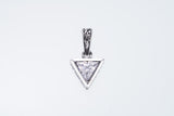 Jeweled Ivy Triangle Pendant : (White CZ)-ZOCALO.JAPAN