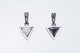 Jeweled Ivy Triangle Pendant : (White CZ)-ZOCALO.JAPAN