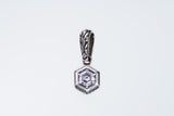 Jeweled Ivy Hexagon Pendant : (White CZ)-ZOCALO.JAPAN