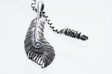 Phoenix Tail Feather Charm : (Blue Diamond)-ZOCALO.JAPAN