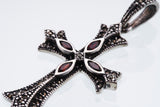 Cross on Cross Pendant : S (Garnet)-ZOCALO.JAPAN