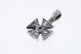 Malta Cross Charm : (White CZ)-ZOCALO.JAPAN