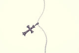 Cross on Cross Pendant : S (Garnet)-ZOCALO.JAPAN