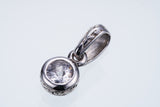 Jeweled Ivy Round Pendant : L (White CZ)-ZOCALO.JAPAN