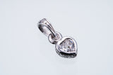 Jeweled Ivy Heart Pendant : S (White CZ)-ZOCALO.JAPAN