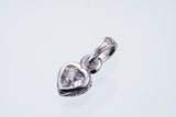 Jeweled Ivy Heart Pendant : S (White CZ)-ZOCALO.JAPAN