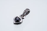 Jeweled Ivy Heart Pendant : S (Black CZ)-ZOCALO.JAPAN