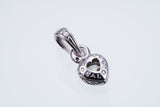 Jeweled Ivy Heart Pendant : S (White CZ)-ZOCALO.JAPAN