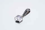 Jeweled Ivy Hexagon Pendant : (White CZ)-ZOCALO.JAPAN