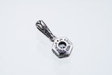 Jeweled Ivy Hexagon Pendant : (White CZ)-ZOCALO.JAPAN