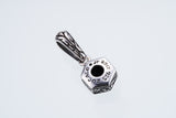 Jeweled Ivy Hexagon Pendant : (Black CZ)-ZOCALO.JAPAN