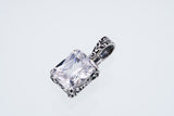Edged Lily Charm : (White CZ)-ZOCALO.JAPAN