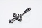 Lily Cross Charm : (Black CZ)-ZOCALO.JAPAN
