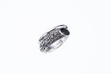 Ivy Spiral Ring Oval : Black CZ-ZOCALO.JAPAN