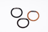 Braided Leather Bracelet : (Dark Brown)-ZOCALO.JAPAN