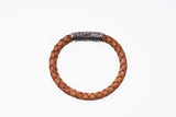 Braided Leather Bracelet : Brown-ZOCALO.JAPAN