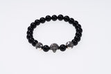 Stone Bracelet With Double Dorje Ball : (Onyx)-ZOCALO.JAPAN