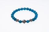 Stone Bracelet With Double Dorje Ball : (Turquoise)-ZOCALO.JAPAN