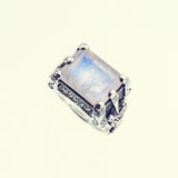 Islamic Ring : L (Rainbow Moonstone)-ZOCALO.JAPAN