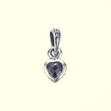 Jeweled Ivy Heart Pendant : S (Black CZ)-ZOCALO.JAPAN