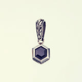 Jeweled Ivy Hexagon Pendant : (Black CZ)-ZOCALO.JAPAN