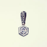 Jeweled Ivy Hexagon Pendant : (White CZ)-ZOCALO.JAPAN