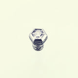 Jeweled Ivy Hexagon Stud : (White CZ)-ZOCALO.JAPAN