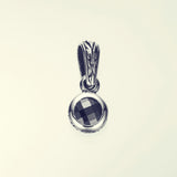 Jeweled Ivy Round Pendant : L (Black CZ)-ZOCALO.JAPAN