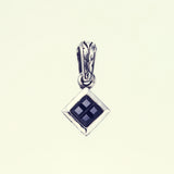 Jeweled Ivy Square Pendant : L (Black CZ)-ZOCALO.JAPAN