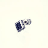 Jeweled Ivy Square Stud : M (Black CZ)-ZOCALO.JAPAN