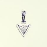 Jeweled Ivy Triangle Pendant : (White CZ)-ZOCALO.JAPAN