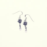 Jeweled Rose Hook Stud : (Amethyst)-ZOCALO.JAPAN