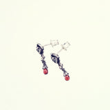 Jeweled Rose Stud : (Garnet)-ZOCALO.JAPAN