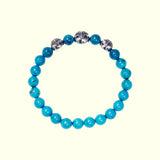 Stone Bracelet With Double Dorje Ball : (Turquoise)-ZOCALO.JAPAN