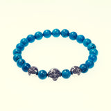 Stone Bracelet With Double Dorje Ball : (Turquoise)-ZOCALO.JAPAN