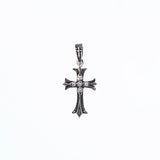 Cross on Cross Charm : (White CZ)-ZOCALO.JAPAN