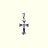 Cross on Cross Charm : (White CZ)-ZOCALO.JAPAN