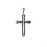 Marcasite Cross Pendant : S (White CZ)-ZOCALO.JAPAN