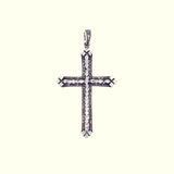 Marcasite Cross Pendant : S (White CZ)-ZOCALO.JAPAN