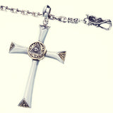 Eye of Providence Cross Pendant : White CZ-ZOCALO.JAPAN