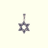 Jewish Star Charm : (Black CZ)-ZOCALO.JAPAN