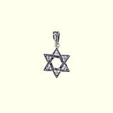 Jewish Star Charm : (White CZ)-ZOCALO.JAPAN