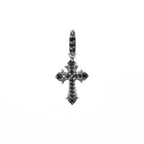 Lily Cross Charm : (Black CZ)-ZOCALO.JAPAN